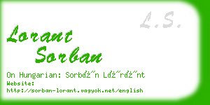 lorant sorban business card